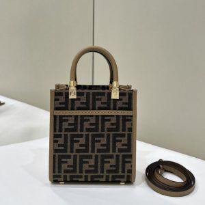 Replica Fendi Mini Tote Brown Monogram - ultra-realistic fake designer tote