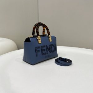 Replica Fendi By The Way Boston Blue - high-end fake designer purse