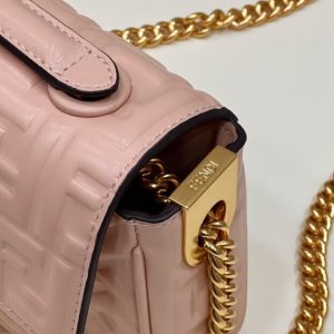 Replica Fendi Baguette Sliding Chain Pink - top-tier luxury replica shoulder bag
