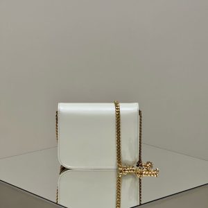 Replica Celine Teen Triomphe Bag White - high-accuracy replica luxury purse