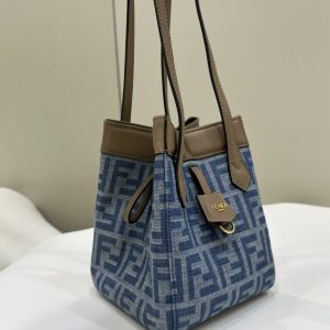 Replica Fendi Origami Small Blue Cotton - best-selling designer handbag dupe
