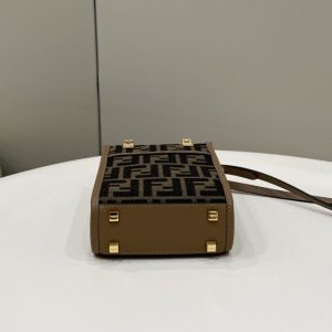 Replica Fendi Mini Tote Brown Canvas - high-end fake designer purse