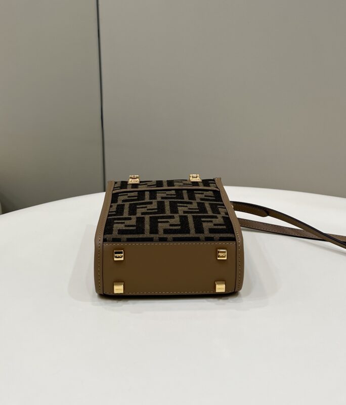 Replica Fendi Mini Tote Brown Canvas - high-end fake designer purse