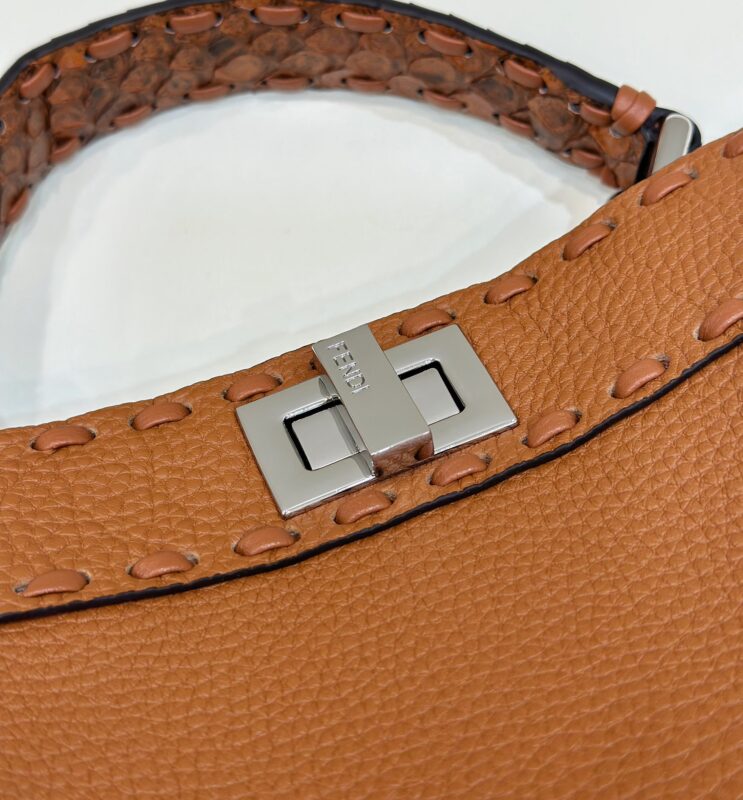 Replica Fendi Peekaboo Small Brown - realistic designer-inspired fake bag