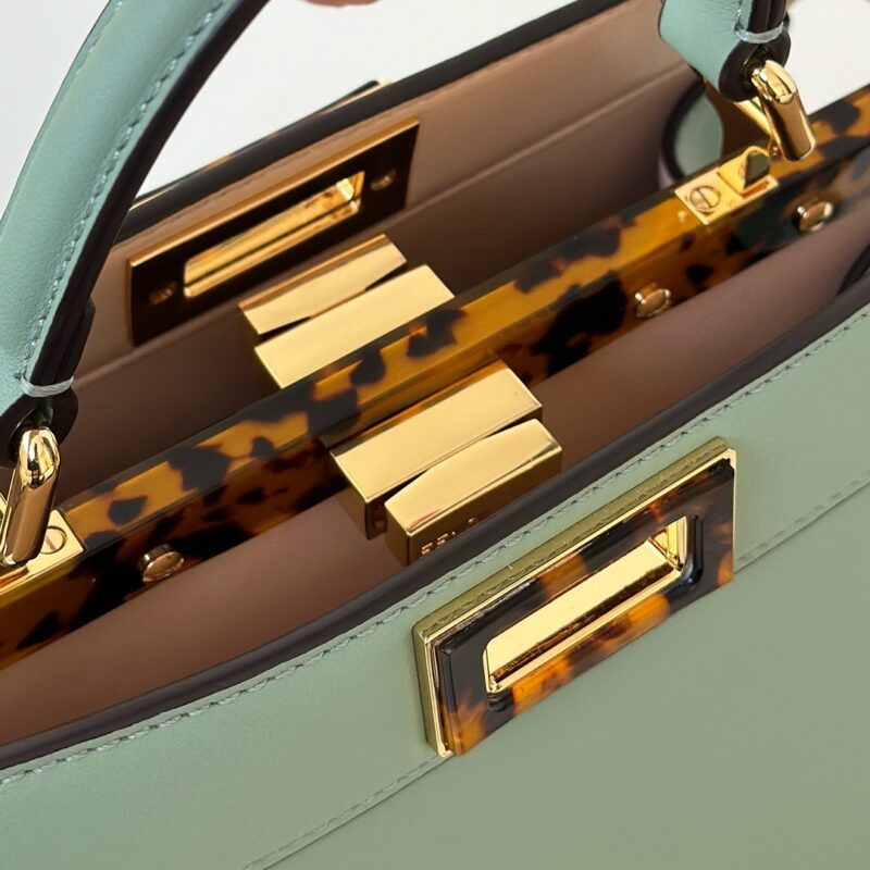 Replica Fendi Peekaboo Medium Light Green - premium 1:1 fake handbag model