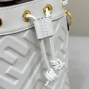 Replica Fendi Tresor Mini Bucket White - near-authentic luxury replica handbag