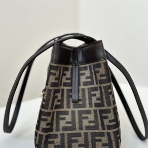 Replica Fendi Origami Small Brown Cotton - top-tier luxury replica shoulder bag