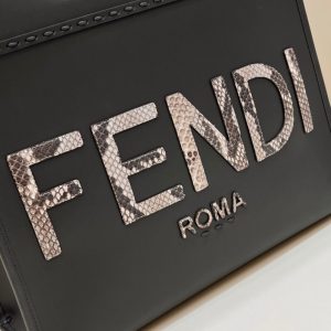 Replica Fendi Sunshine Tote Dark Grey - top-rated replica designer bag
