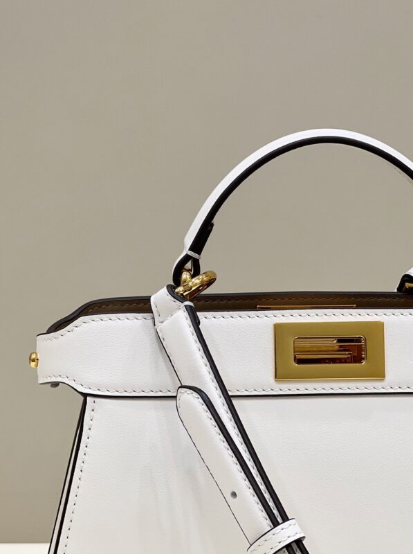 Replica Fendi Peekaboo Medium White - best quality luxury bag dupe
