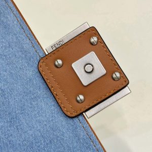 Replica Fendi Baguette Small Denim Blue - 1:1 designer replica handbag