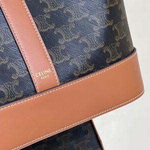 Replica Celine Triomphe Bucket Brown - realistic designer-inspired fake bag