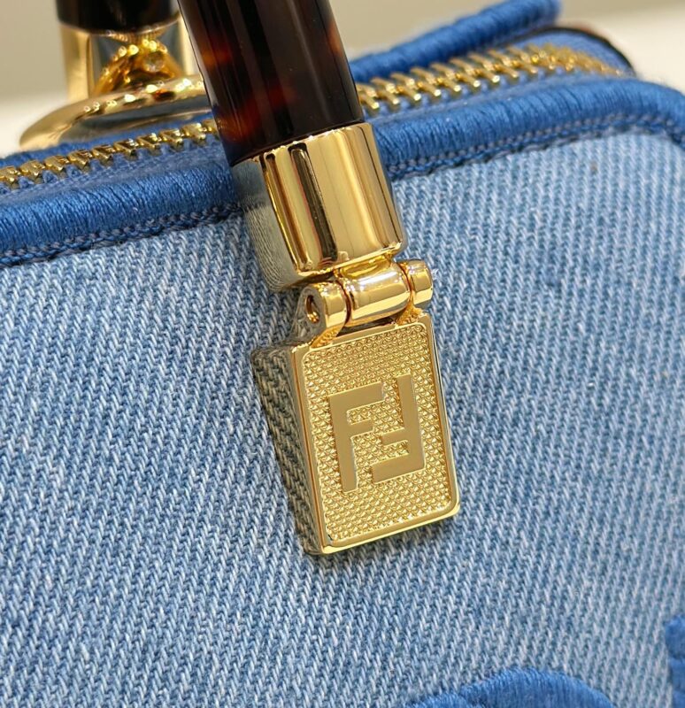Replica Fendi By The Way Boston Blue Cotton - elite superclone designer purse