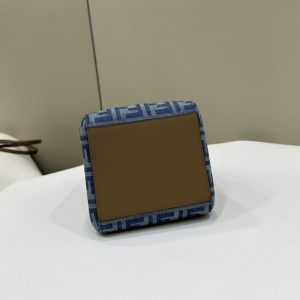 Replica Fendi Origami Small Blue Cotton - high-quality designer bag clone