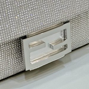 Replica Fendi Baguette Silver Diamond - elite superclone designer purse