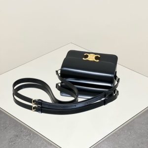 Replica Celine Triomphe Mini Black - top-tier luxury replica shoulder bag