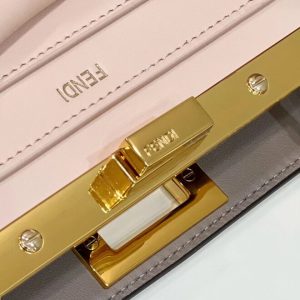 Replica Fendi Peekaboo Medium White - ultra-realistic fake designer tote