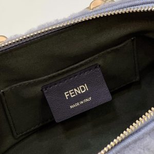 Replica Fendi By The Way Boston Blue Wool - high-end fake designer purse