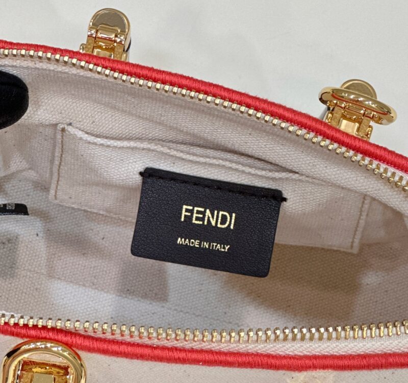 Replica Fendi By The Way Boston Red White - elite superclone designer purse
