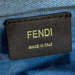 Replica Fendi By The Way Boston Blue Cotton - best quality luxury bag dupe