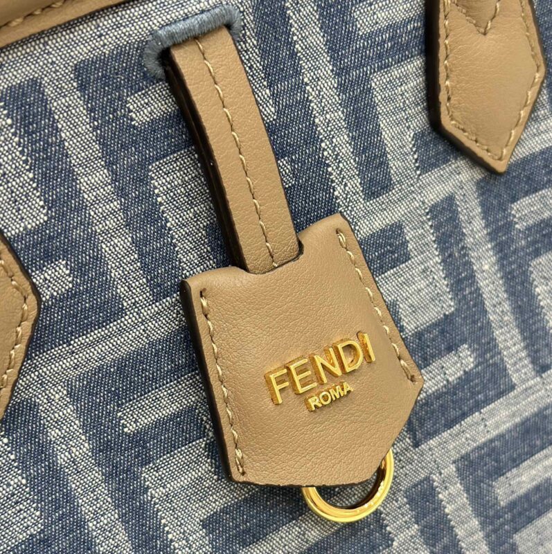 Replica Fendi Origami Small Blue Cotton - premium 1:1 fake handbag model