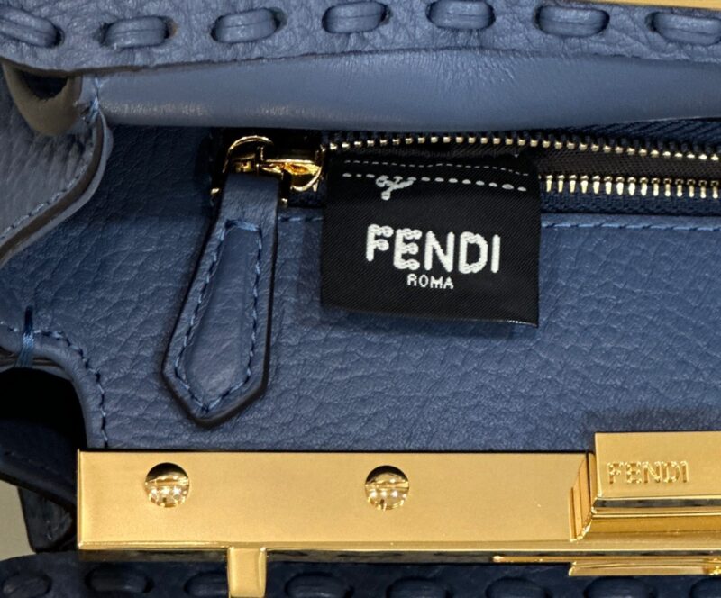 Replica Fendi Peekaboo Small Blue - near-authentic luxury replica handbag
