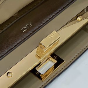 Replica Fendi Peekaboo Large Dark Brown - top-tier luxury replica shoulder bag