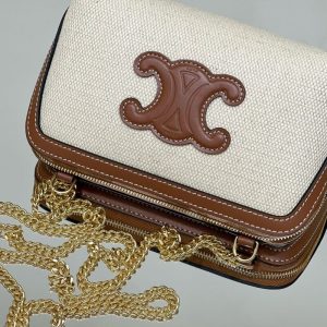 Replica Celine Triomphe Clutch White - high-accuracy replica luxury purse
