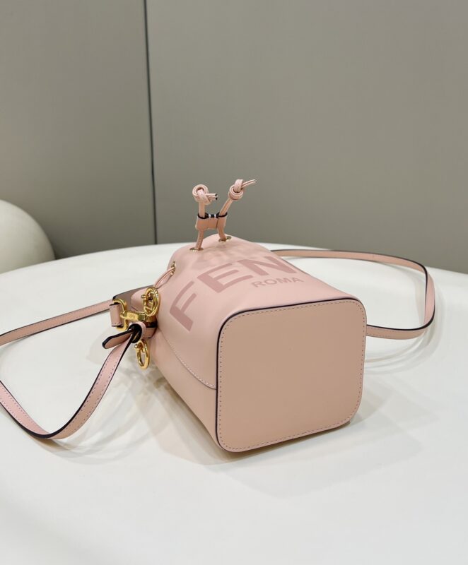 Replica Fendi Tresor Mini Bucket Pink - 1:1 designer replica handbag