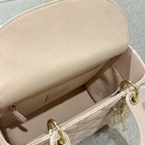 Replica Lady Dior Medium Powder Pink - near-authentic luxury replica handbag