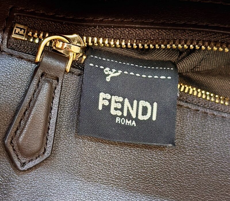 Replica Fendi Baguette Sliding Chain FF Brown - high-end fake designer purse