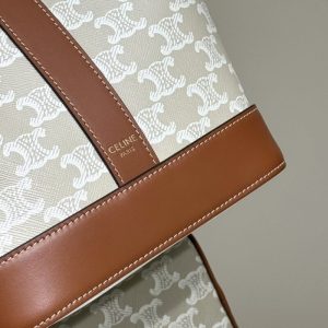 Replica Celine Triomphe Bucket White - best quality luxury bag dupe