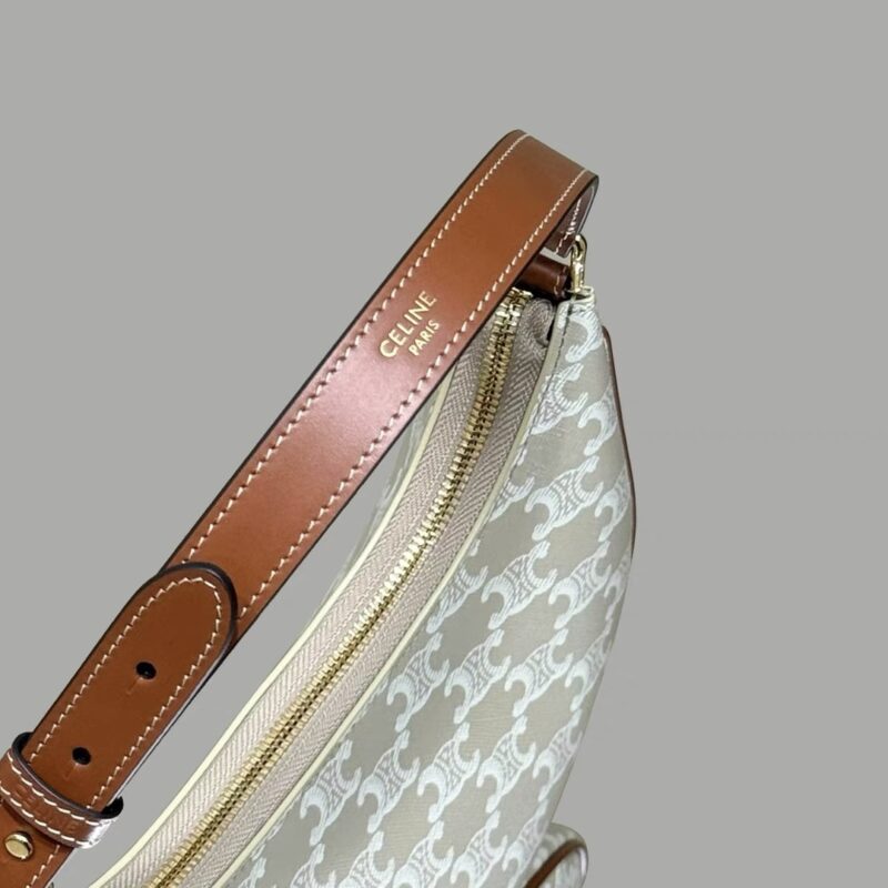 Replica Celine Triomphe Moon Bag White - near-authentic luxury replica handbag