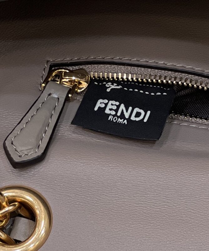 Replica Fendi Baguette Sliding Chain Beige - best quality luxury bag dupe