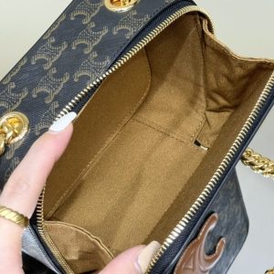 Replica Celine Triomphe Box on Chain - ultra-realistic fake designer tote