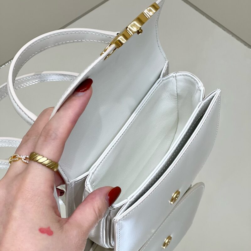 Replica Celine Mini Triomphe White - high-accuracy replica luxury purse