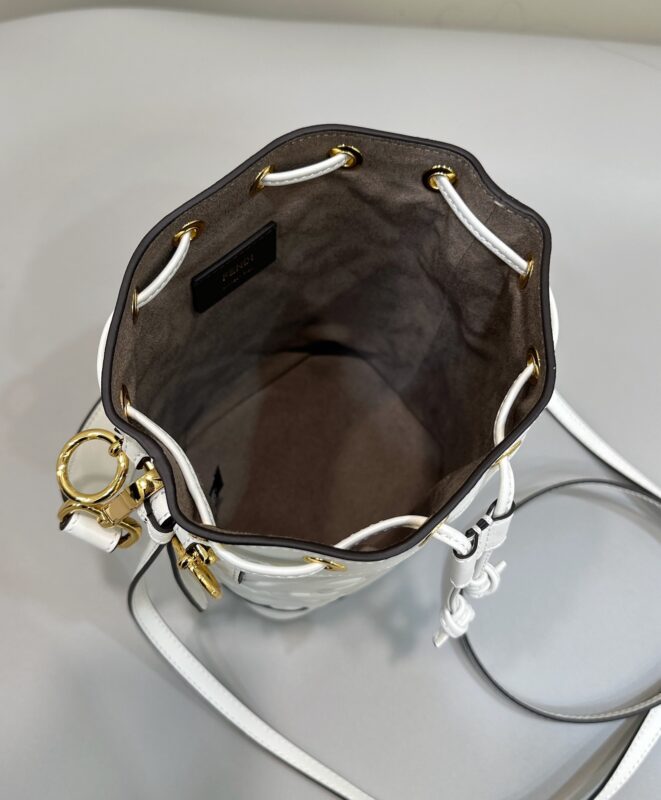 Replica Fendi Tresor Mini Bucket White - best-selling designer handbag dupe