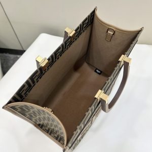 Replica Fendi Sunshine Tote Brown Monogram - premium 1:1 fake handbag model