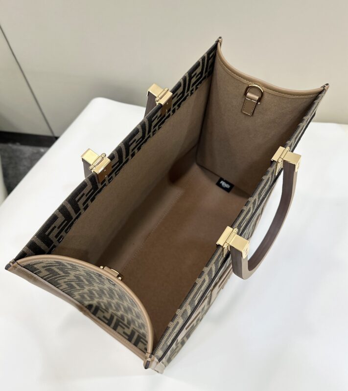 Replica Fendi Sunshine Tote Brown Monogram - premium 1:1 fake handbag model