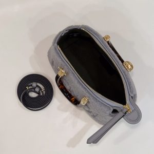 Replica Fendi By The Way Boston Blue Wool - top-rated replica designer bag