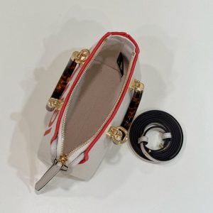 Replica Fendi By The Way Boston Red White - near-authentic luxury replica handbag