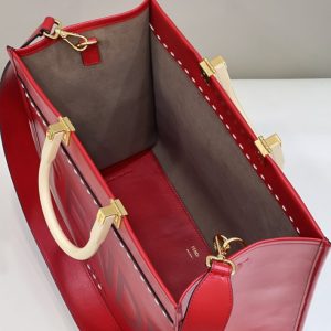 Replica Fendi Peekaboo Tote Red - best quality luxury bag dupe