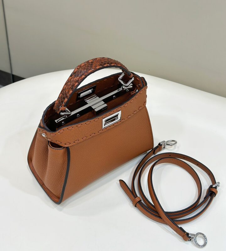 Replica Fendi Peekaboo Small Brown - high-end fake designer purse