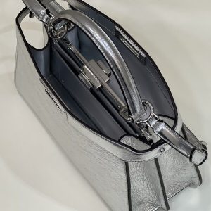 Replica Fendi Peekaboo Large Silver - high-accuracy replica luxury purse