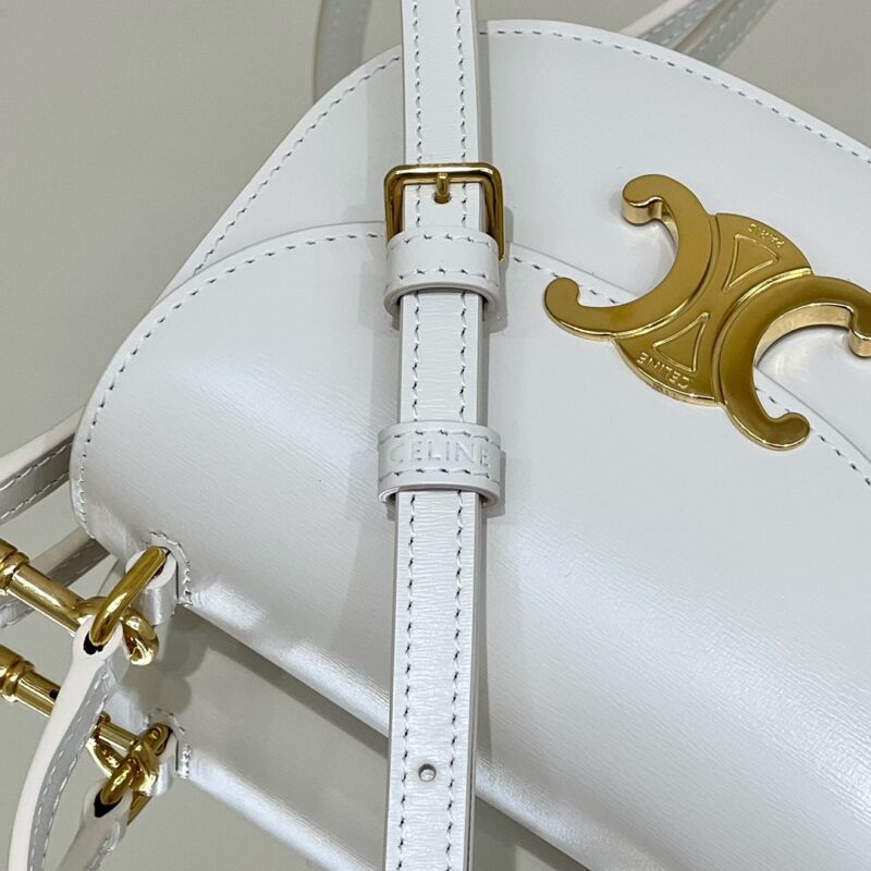 Replica Celine Mini Triomphe White - high-end fake designer purse