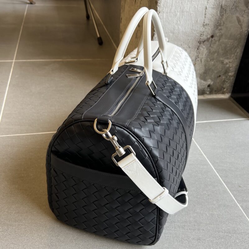 Replica Bottega Veneta Travel Bag Black White - premium-grade designer purse dupe