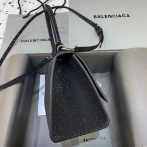 Replica Balenciaga Hourglass Shine Black - premium-grade designer purse dupe