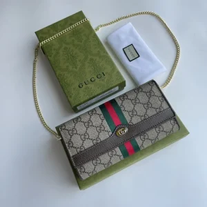 Replica GUCCI OPHIDIA GG CHAIN WALLET - top-tier luxury replica shoulder bag