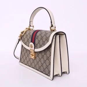 Replica GUCCI OPHIDIA SMALL TOP HANDLE BAG WITH WEB - 1:1 designer replica handbag
