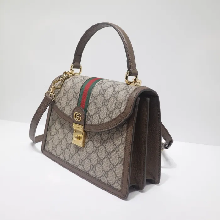Replica GUCCI OPHIDIA SMALL TOP HANDLE BAG WITH WEB - top-rated replica designer bag
