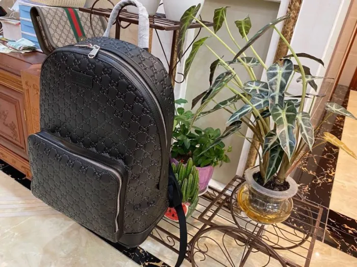 Replica GUCCI MEDIUM GG BACKPACK WITH TAG - premium 1:1 fake handbag model